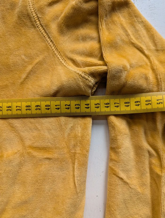 Veste zippée en velours éponge jaune moutarde – Taille M - photo numéro 5