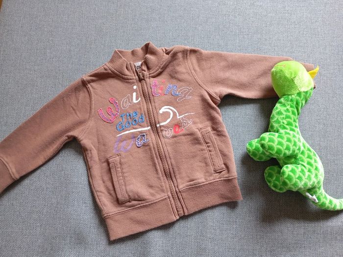 Gilet zippé 6 mois grain de blé