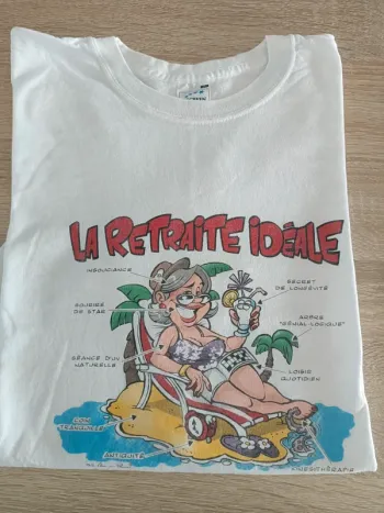 T-shirt blanc retraite