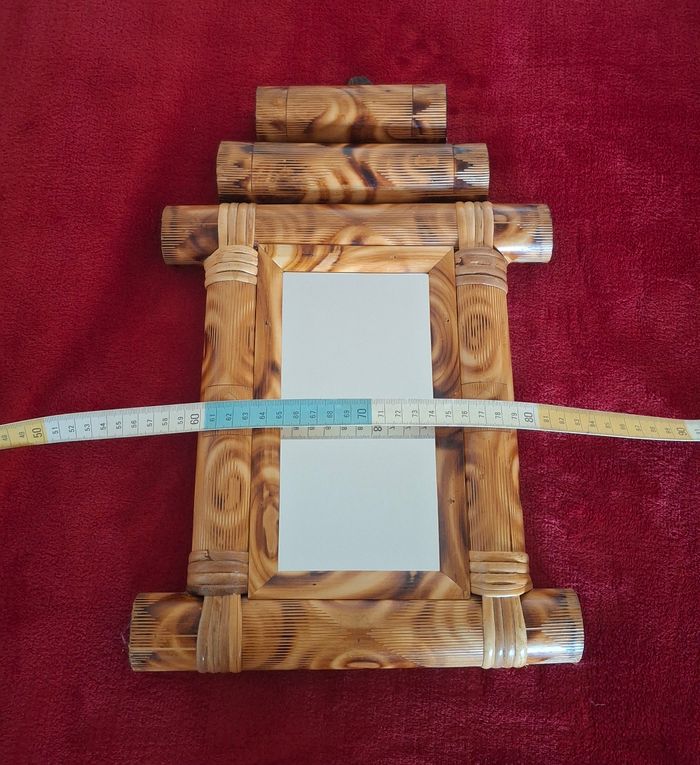 Petit miroir en bambou - photo numéro 3