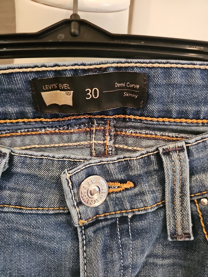 jean levi’s femme skinny demi curve taille w30 bleu - photo numéro 3