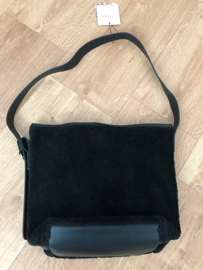 Sac bandoulière tote noir et blanc Rive Gauche - photo numéro 4