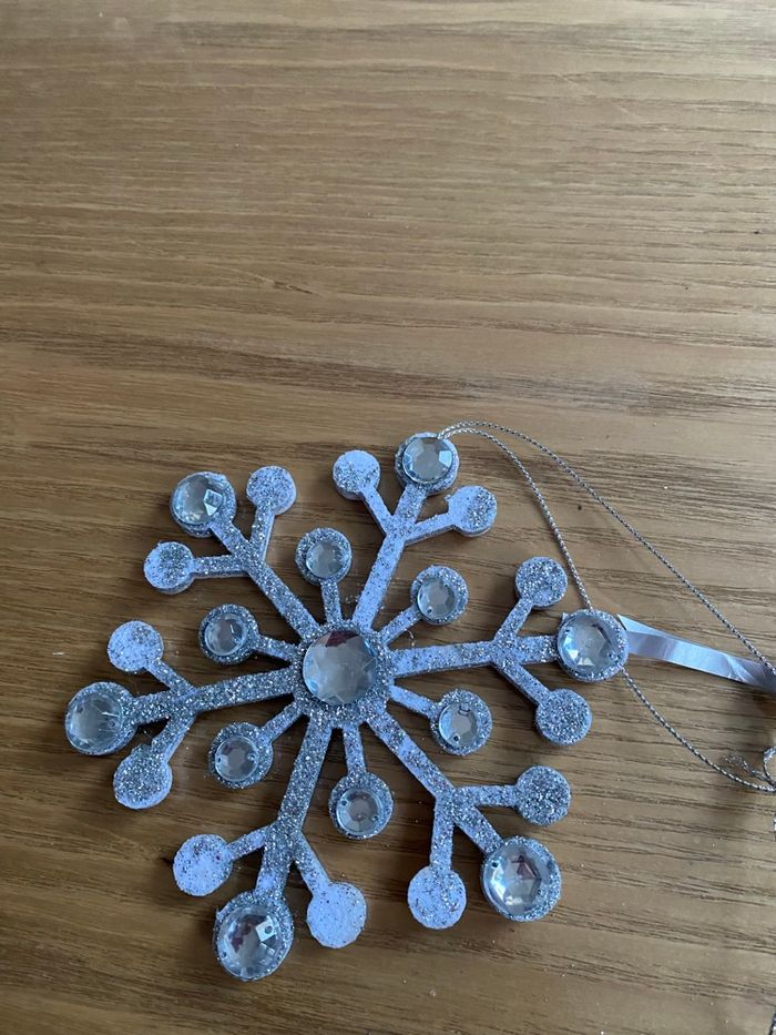 Lot de 3 décorations argentées - photo numéro 2