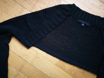 Gilet boléro maille noir 16 ans