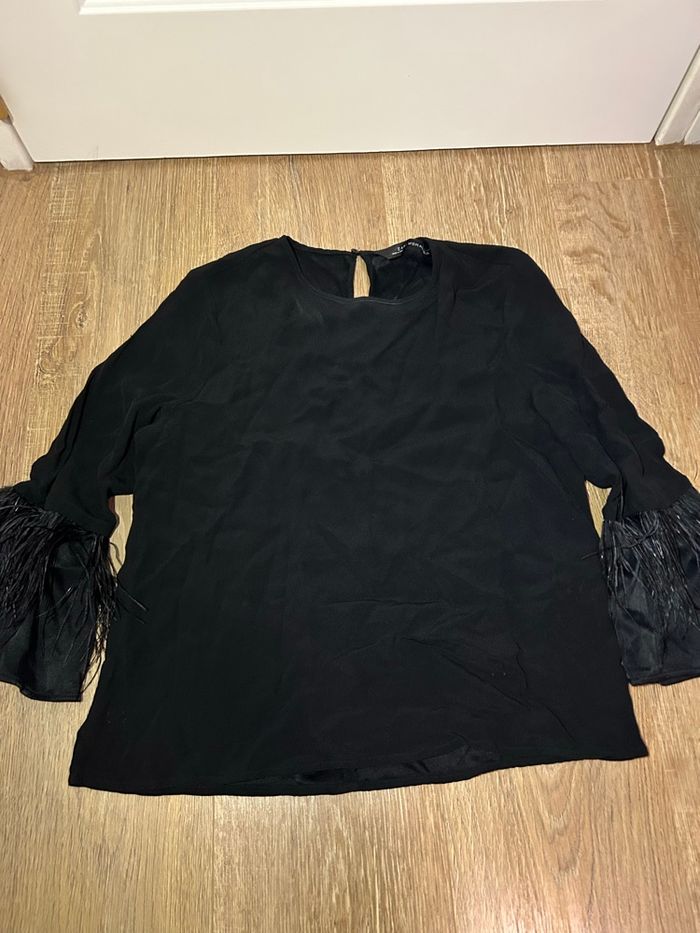 Top plumes manches Zara - photo numéro 4