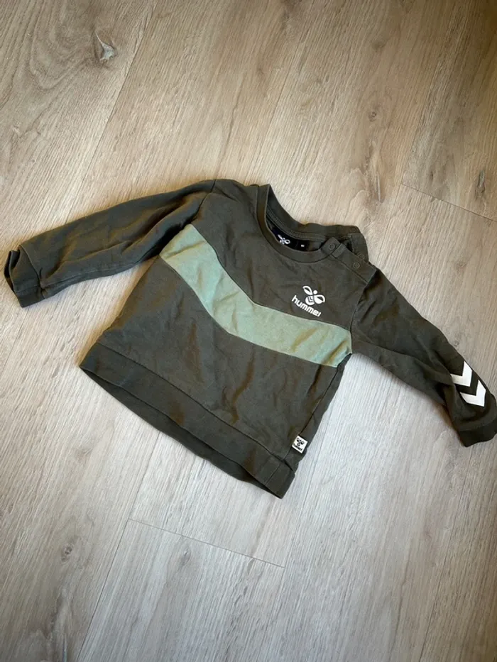 Pull bébé kaki hummel 18 mois