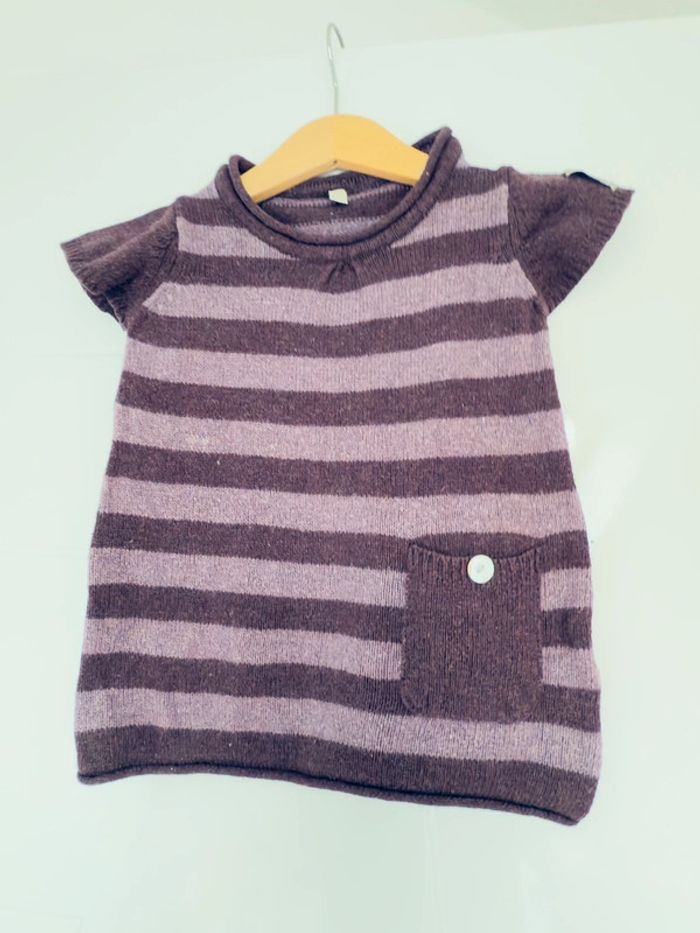 Pull sans manches Captain Tortue violet en 2ans