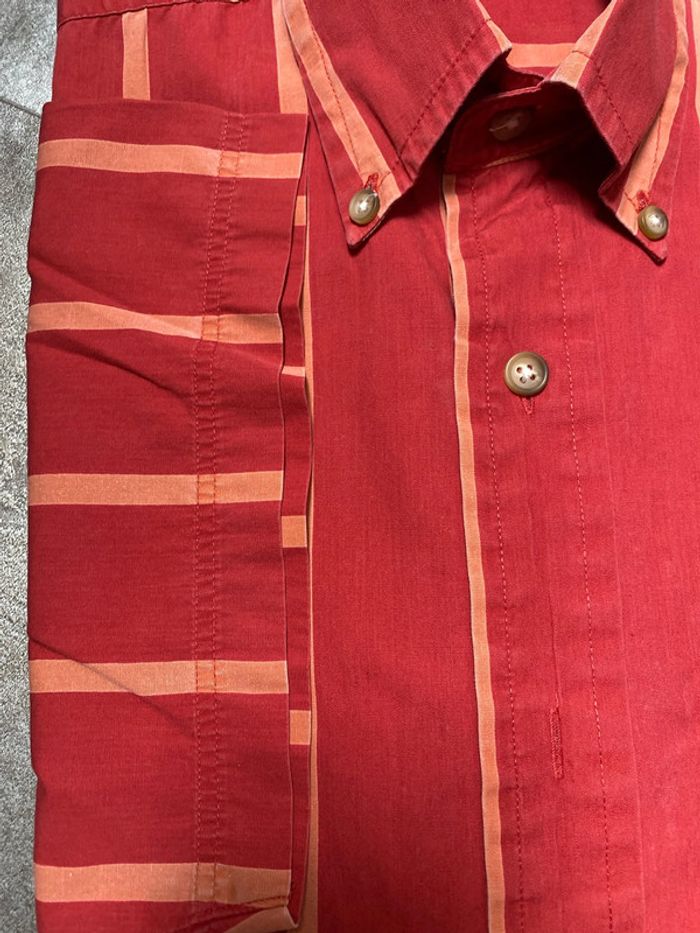 Chemise manches courtes rouge abricot taille39/40 - photo numéro 2