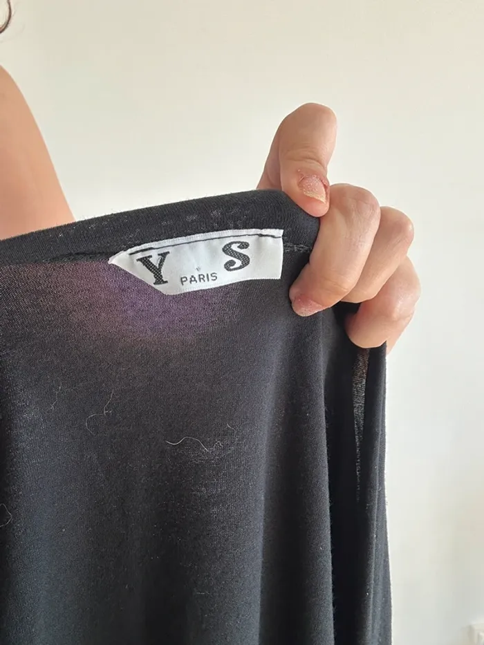 Petit haut vintage y2k année 2000 noir à motif strass taille S - photo numéro 9