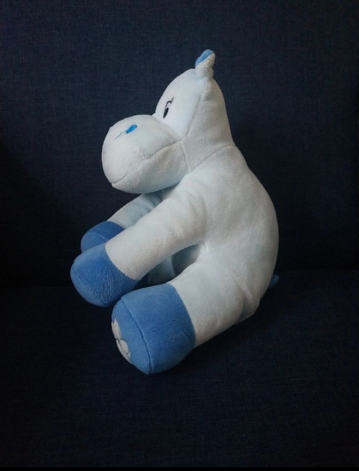 Peluche hippopotame bleu - photo numéro 3