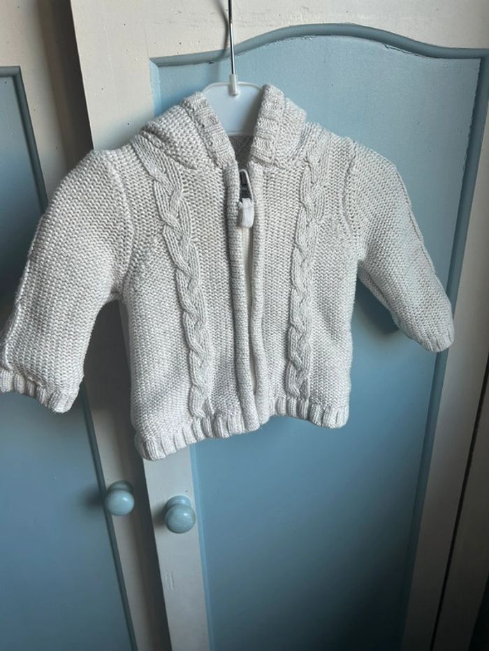 Gilet blanc à paillettes, 3 mois , orchestra