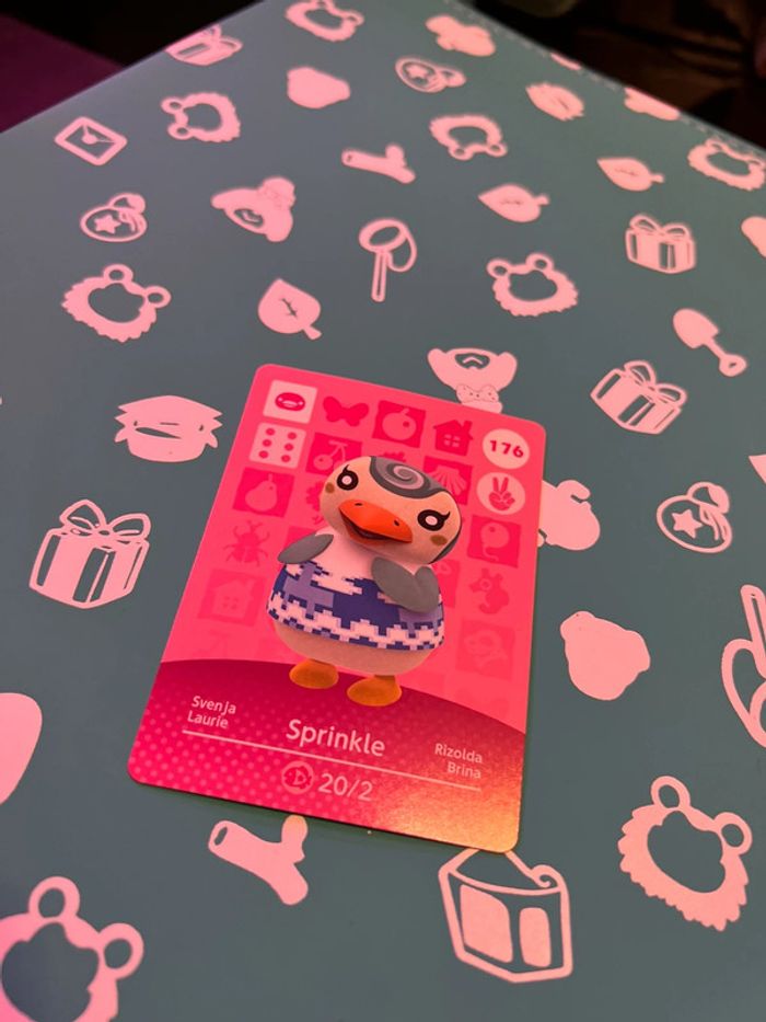 Carte Amiibo Animal  Crossing - Série 2 - 176 - Laurie - photo numéro 2