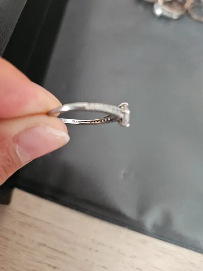 Bague argent oxyde de zirconium t52 - photo numéro 5