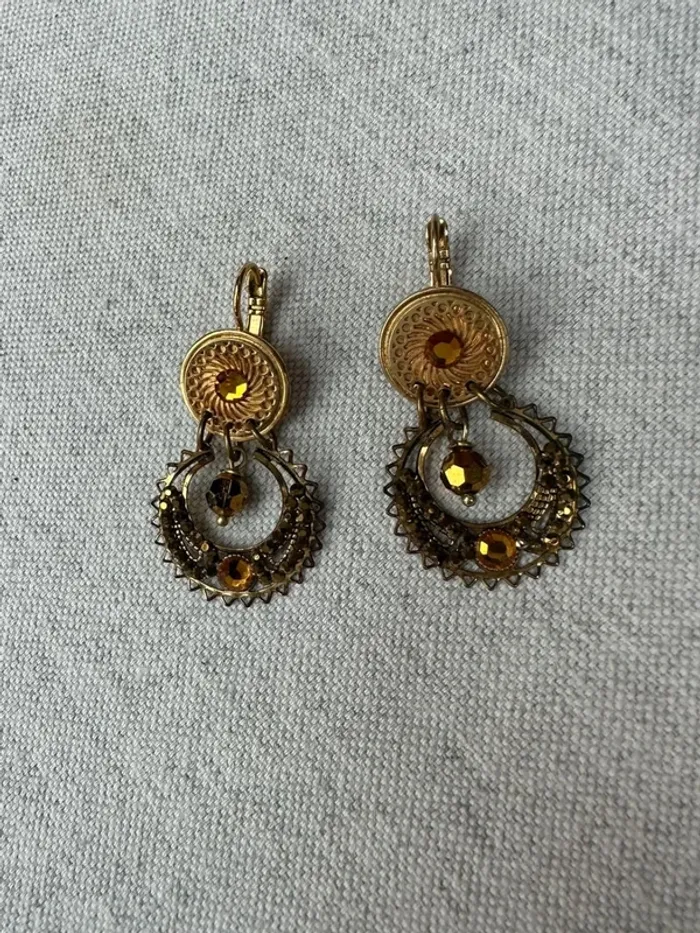 Boucle d’oreille dorées Saona - photo numéro 3