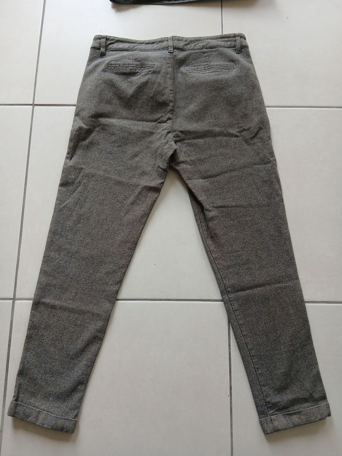 Pantalon 7/8 chiné coton