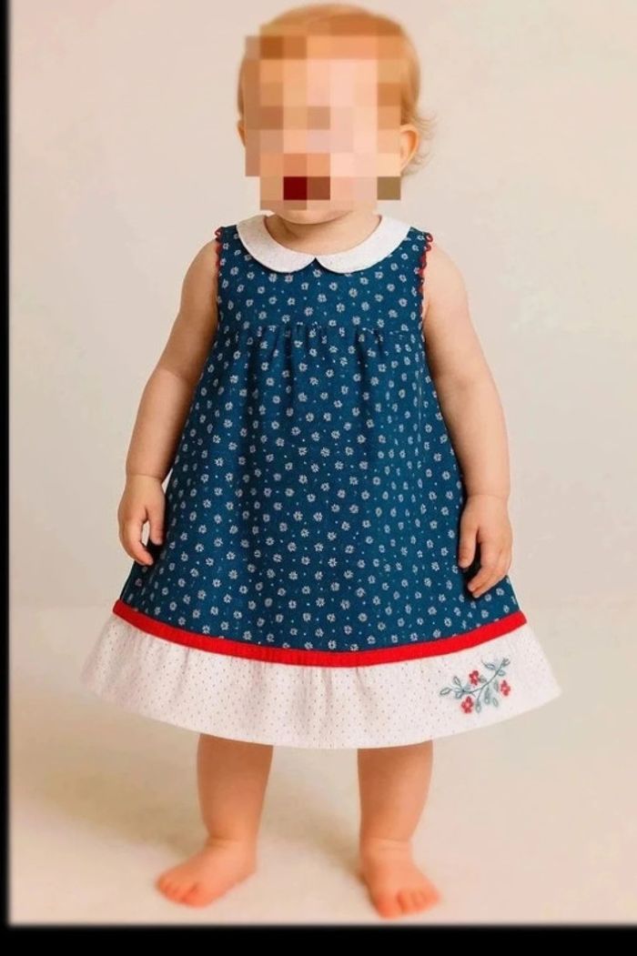 Adorable robe bébé fleurie orchestra 🌸