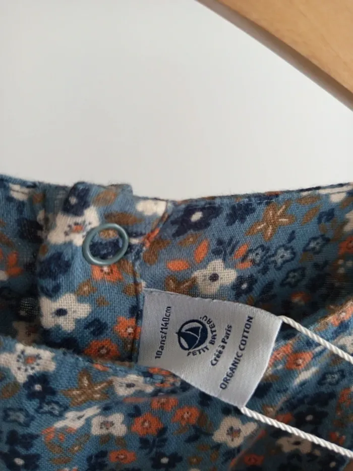 Jolie blouse fleurie Liberty Petit Bateau 10 ans neuve avec étiquette - photo numéro 3