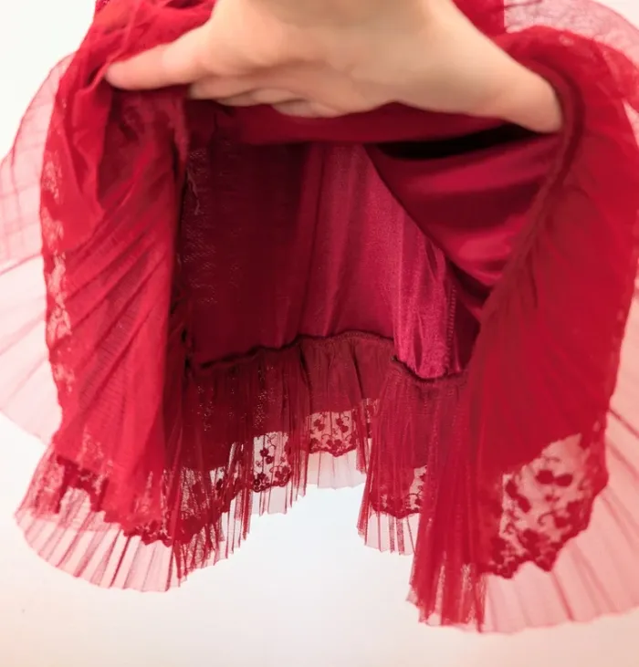 Robe rouge chiné - photo numéro 7