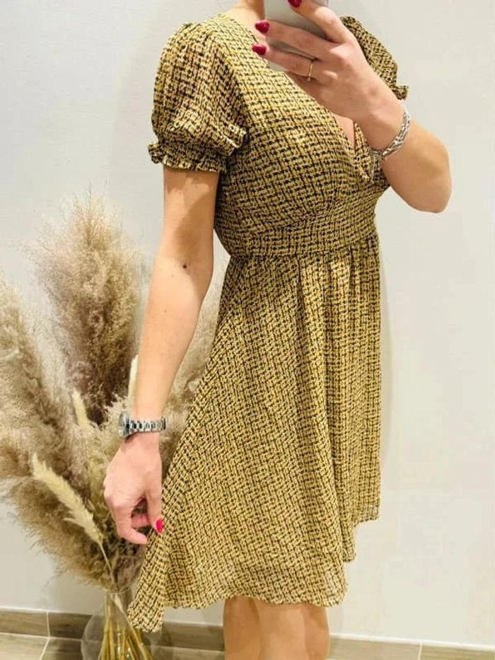 robe midi femme style rétro manches courtes T38/40 - photo numéro 2