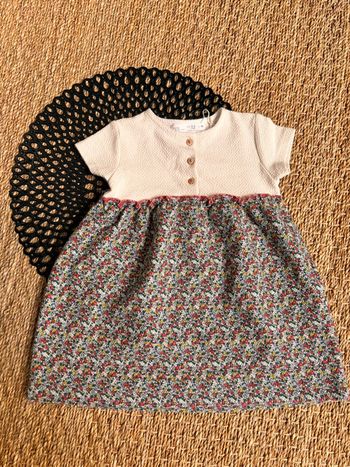 Robe gaufrée fleuri