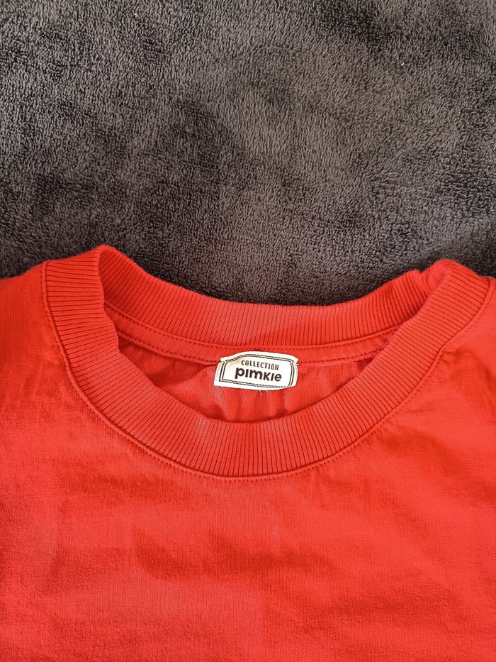 👕 T Shirt Rouge à inscription - XS / Pimkie - photo numéro 2