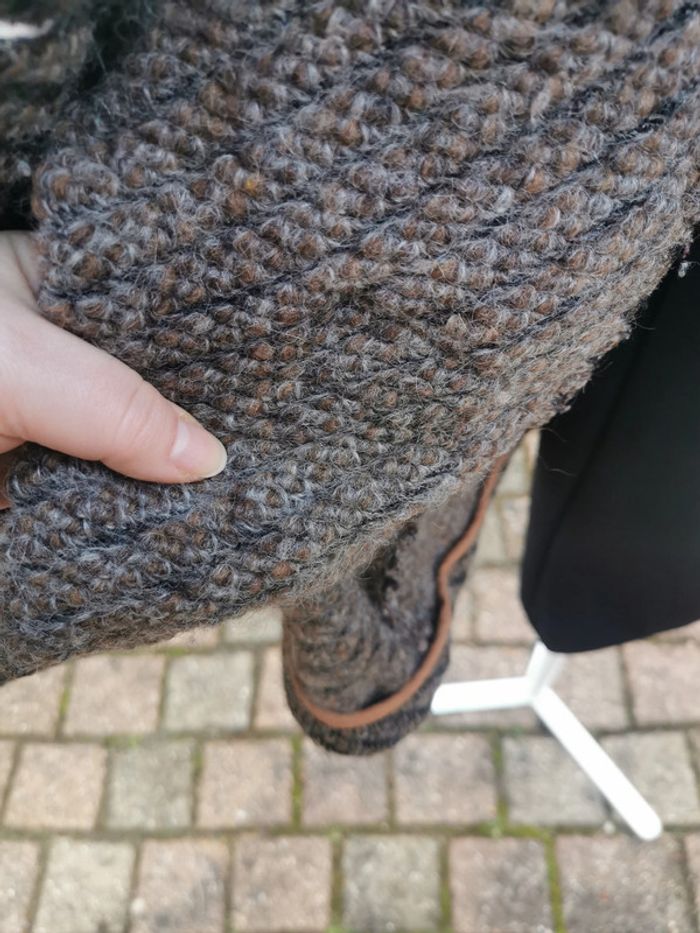 Manteau Zara knitwear col fausse fourrure - photo numéro 10