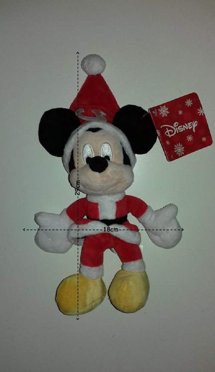 Peluche Mickey de Noel - Disney - 27X18cm - Neuve - photo numéro 6