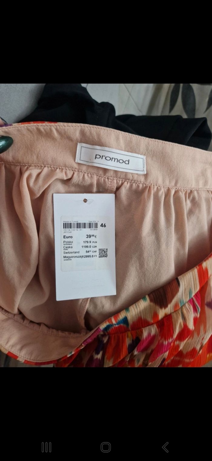 Jupe fluide colorée Promod – T. 46 – Neuve avec étiquette - photo numéro 3