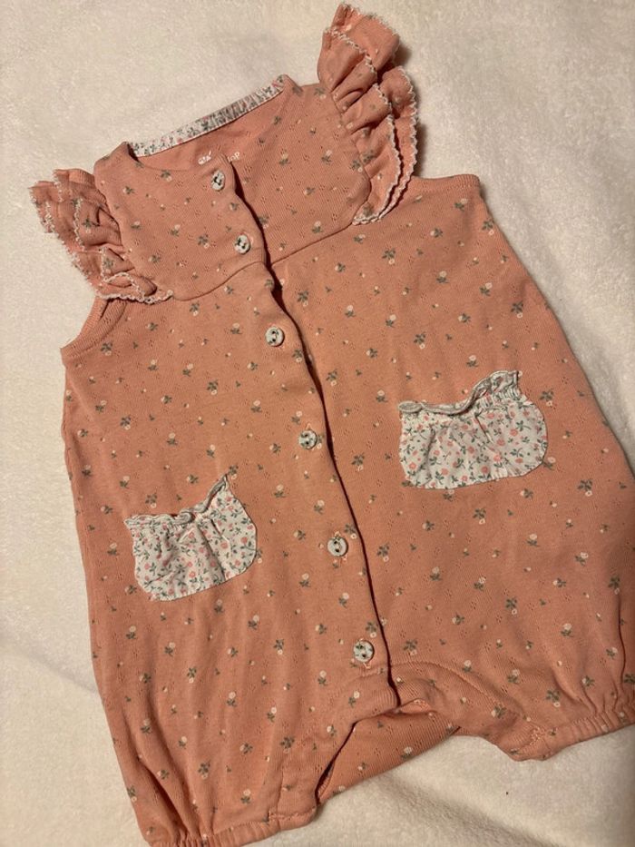 Pyjama été rose fleuri Sergent Major 3 mois