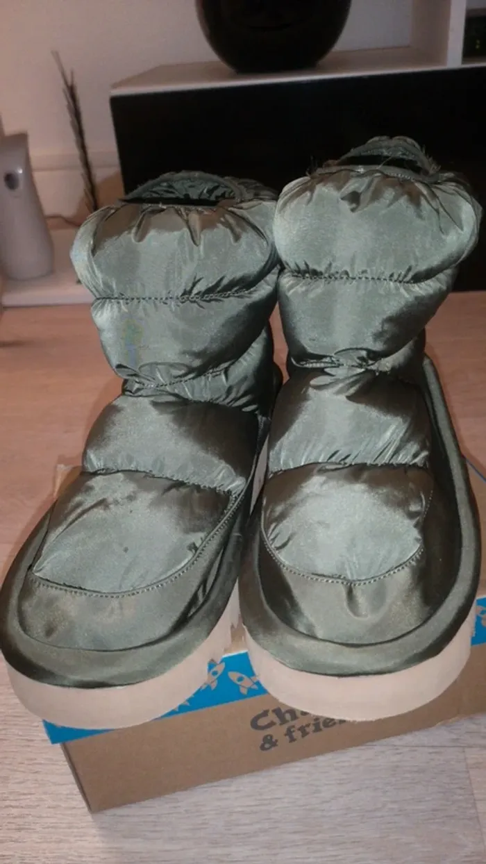 Bottine kaki imperméable neuf taille 38 - photo numéro 3