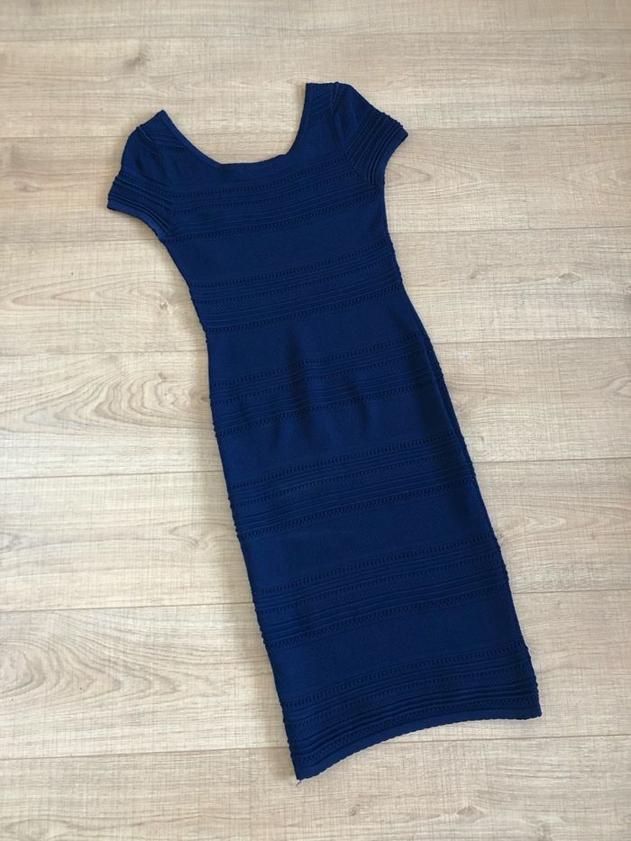 Robe bleue marine à manches courtes Morgan taille M TBE - photo numéro 9