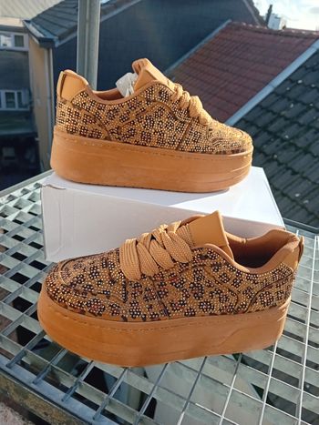 Basket femme haute plate-forme 36 léopard