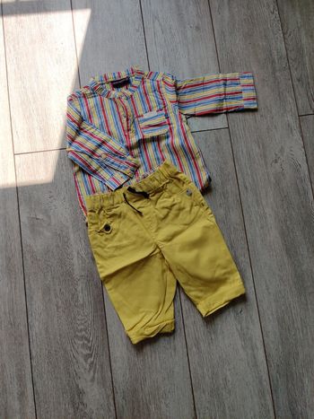 Ensemble 9 mois chemise+pantalon