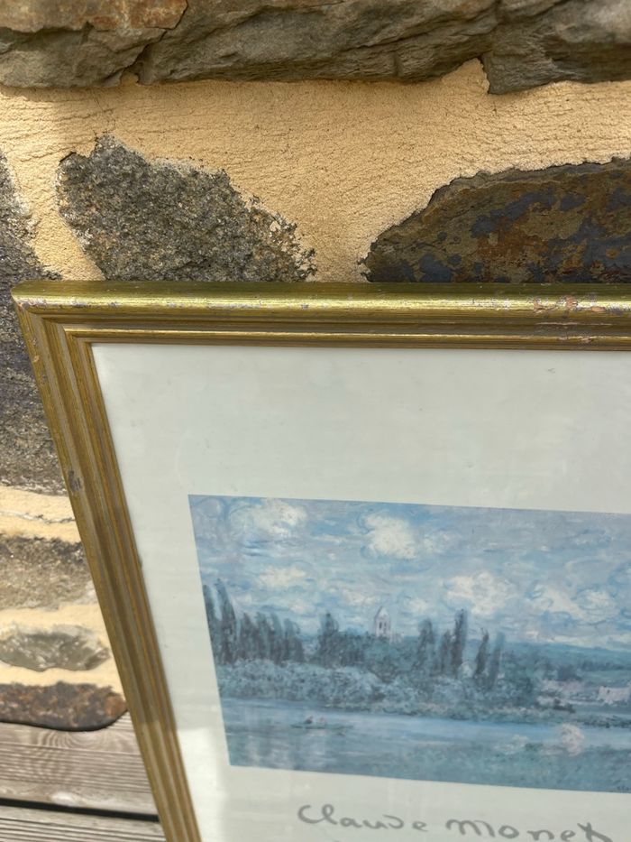 Cadre doré avec litogfaphier - Claude Monet - photo numéro 4