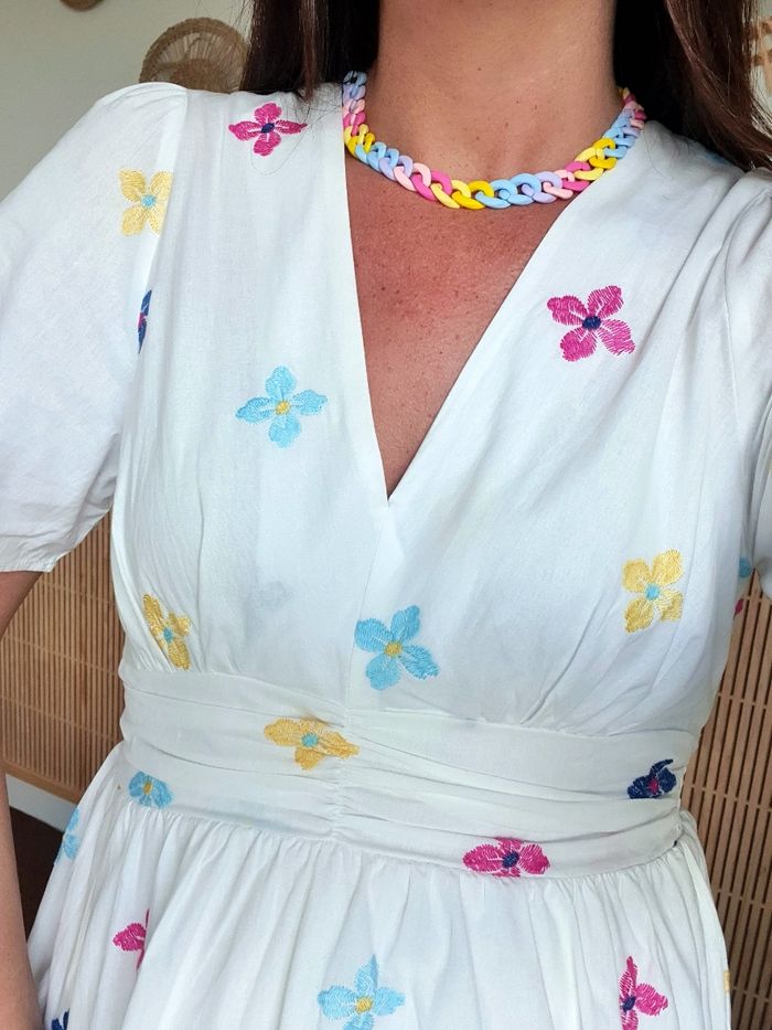 Collier Mailles couleurs pastels - photo numéro 4