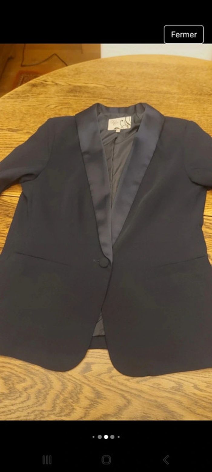 Blazer style smoking Marine D'Auvry fr42 be40 - photo numéro 5
