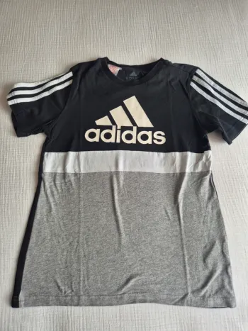 Tee-shirt 11 / 12 ans Adidas noir et blanc