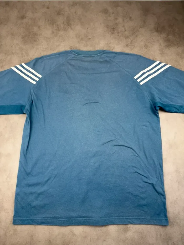 T-shirt Adidas Vintage 3 bandes 00’s Bleu Taille XL - photo numéro 6