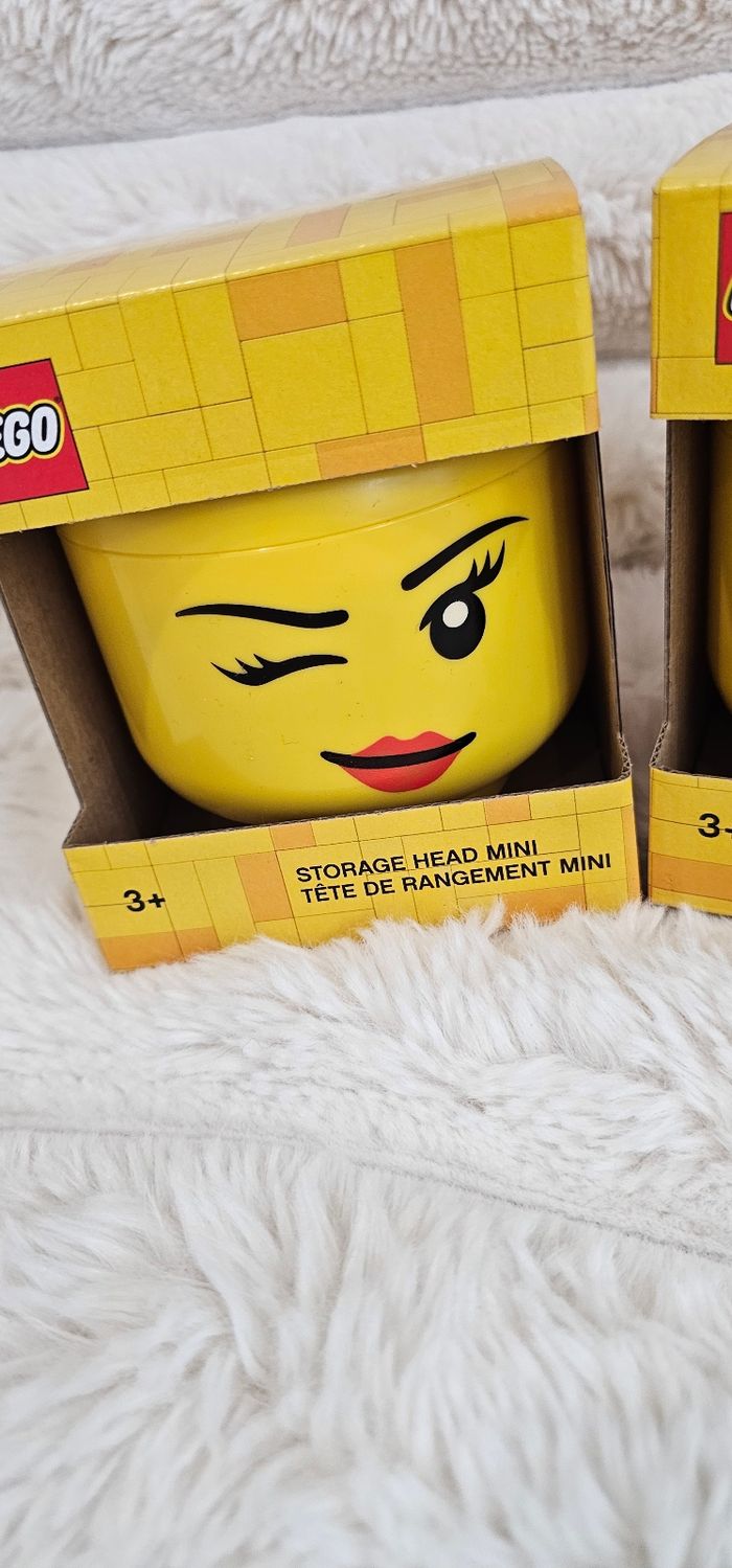 Lot de 2 têtes de rangement Lego mini Neufs - photo numéro 2