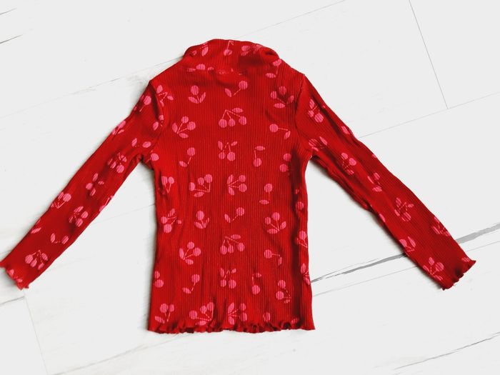 Vêtement fille tee-shirt manches longues cerises Du pareil au même DPAM 4 ans - photo numéro 3