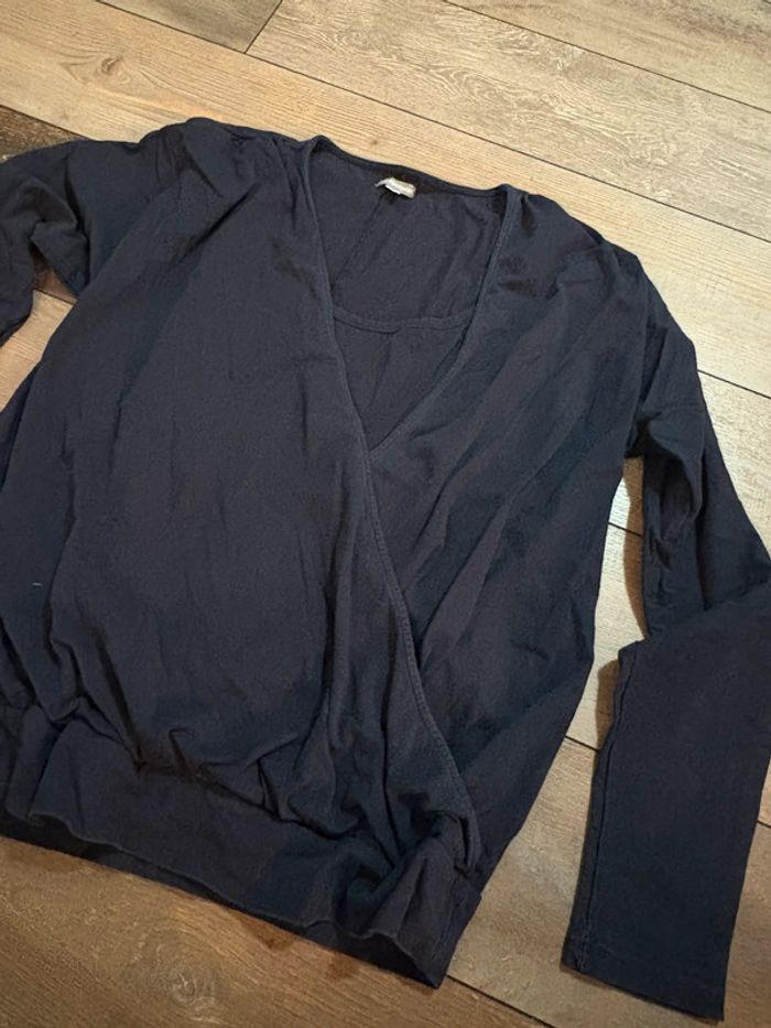 T-shirt manches longues Pull noir allaitement 42/44
