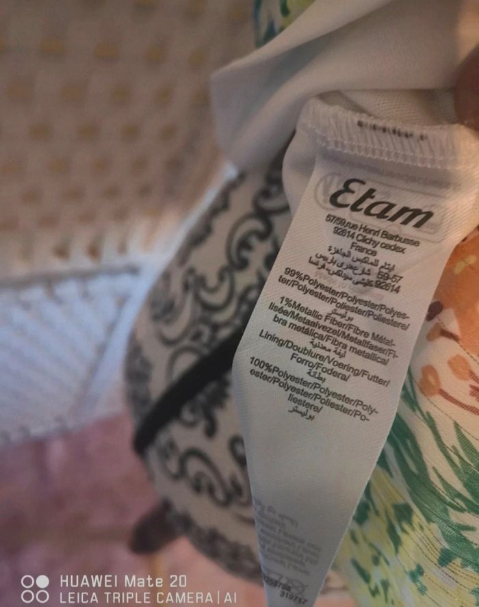 💕Jolie Blouse  fleurie en voile Etam Femme – taille S/ 36 – tendance et féminine💕 - photo numéro 9