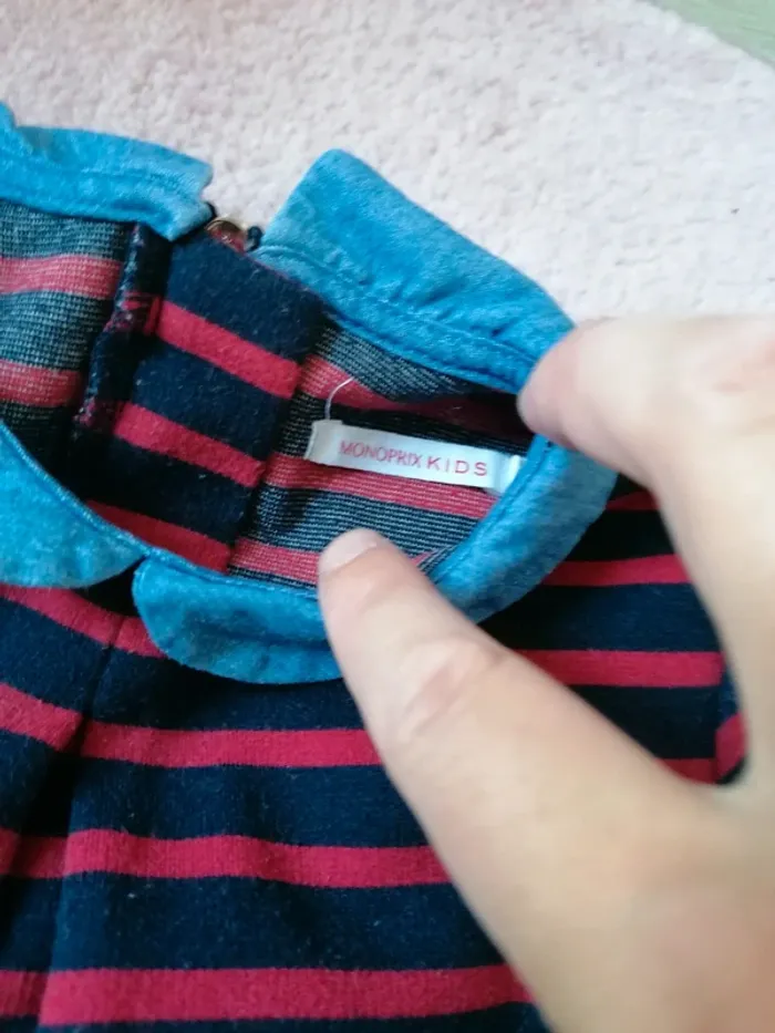 Robe marine col Claudine chic - photo numéro 3