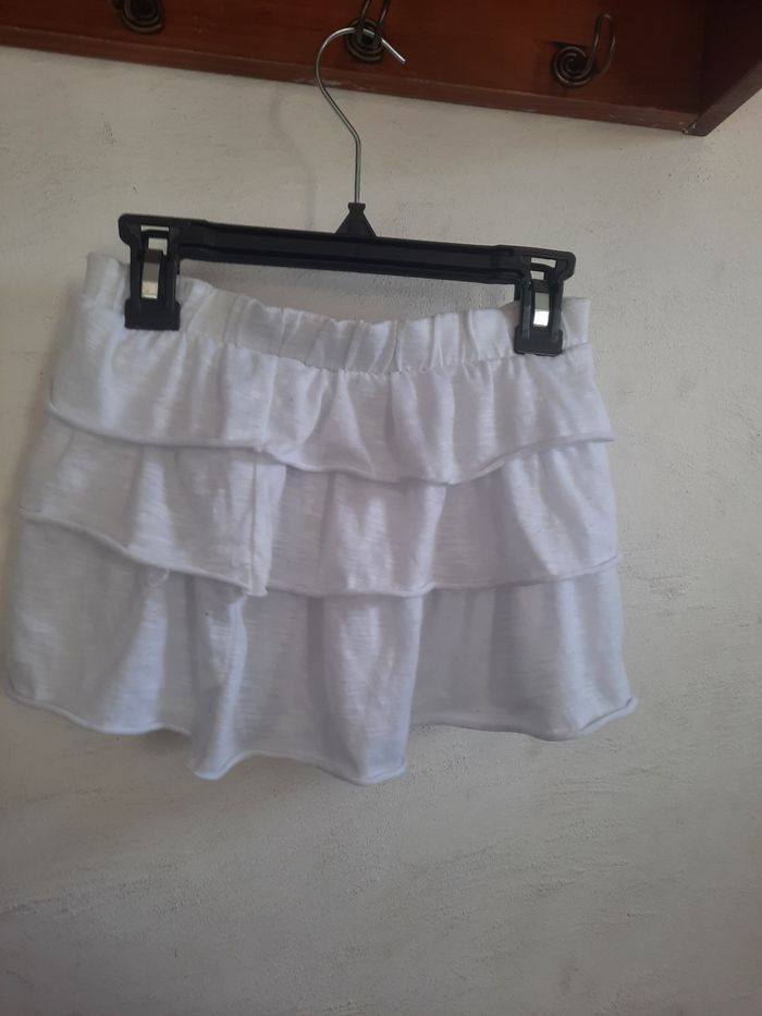 Jupe à volant  blanc