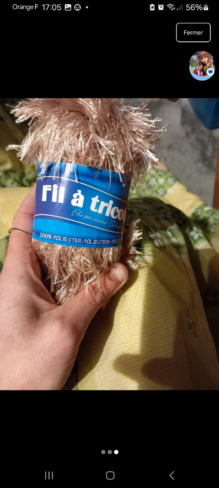 Lot 4 pelotes neuves fil peluche - photo numéro 3