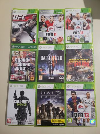 Lot de jeux Xbox 360 