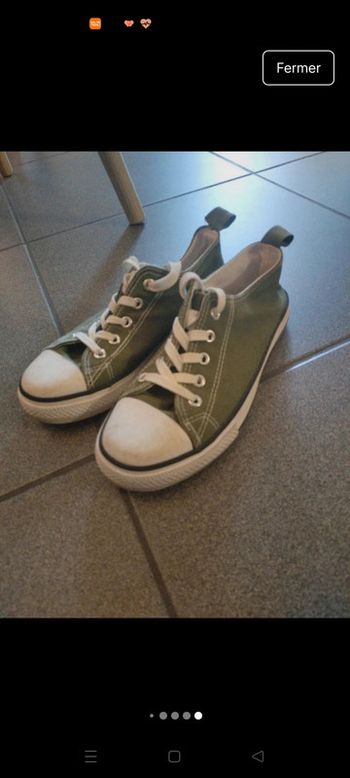 Baskets d été kaki