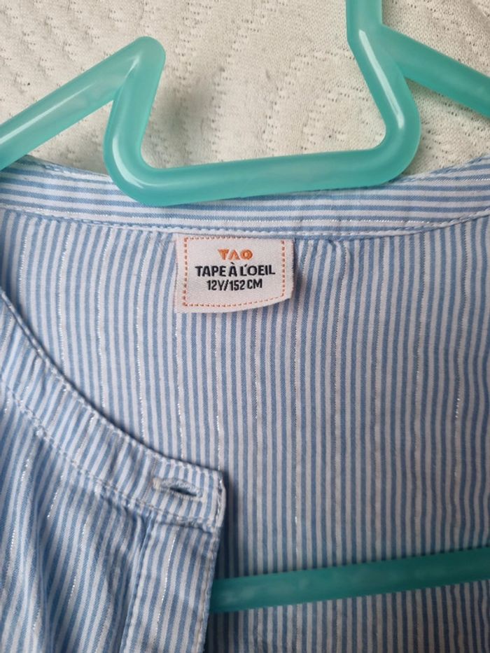 Blouse bleue/blanche - photo numéro 5