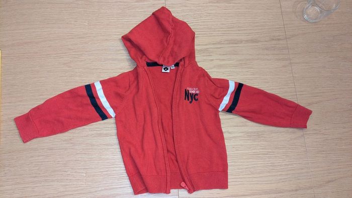 Gilet rouge zip 2 ans marque Z - photo numéro 2