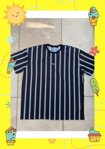 T shirt très large rayés M boohoo man